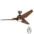 Kichler - Ventilateur de plafond à intensité variable JADE LED/18W/230V marron + télécommande