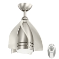 Kichler - Ventilatore da soffitto dimmerabile a LED TERNA LED/10W/230V cromo opaco/bianco + telecomando