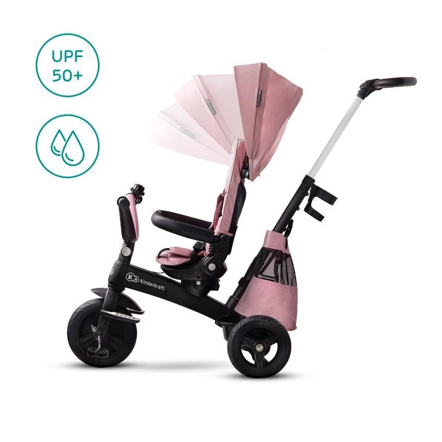 KIDERKRAFT - Triciclo per bambini 5v1 EASYTWIST rosa/nero