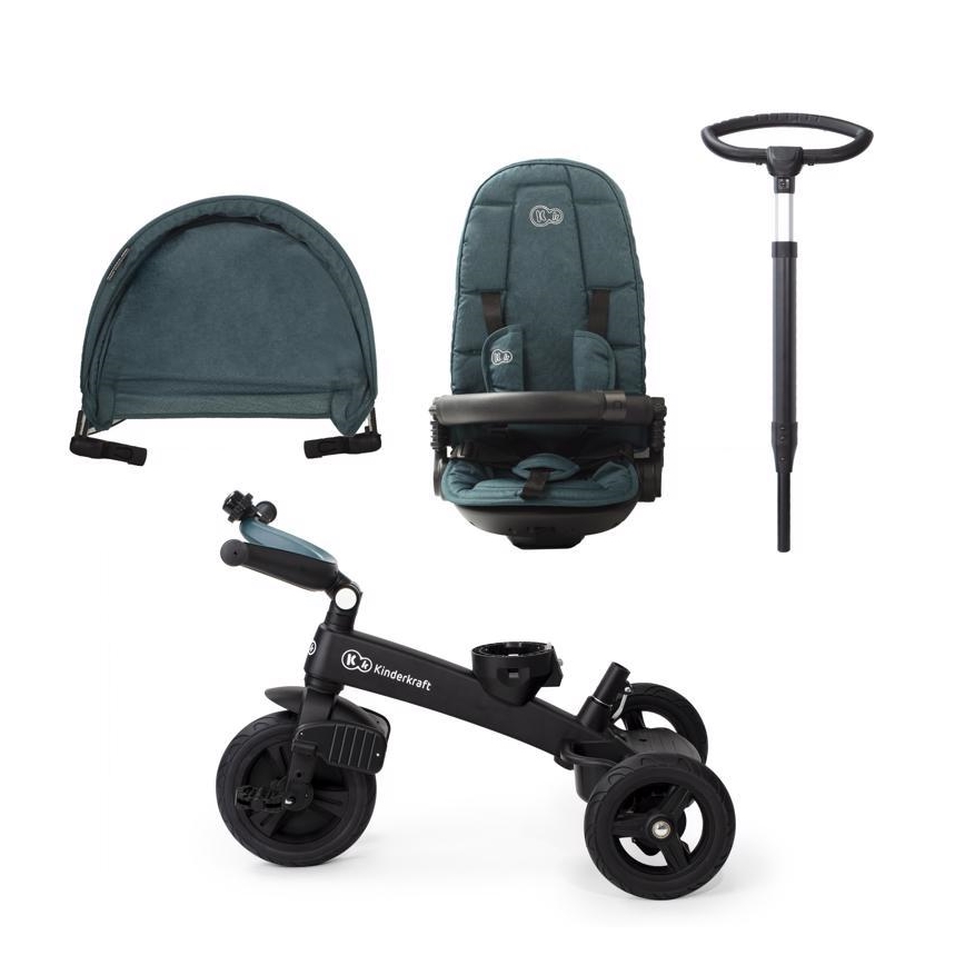KIDERKRAFT - Triciclo per bambini 5v1 EASYTWIST verde/nero