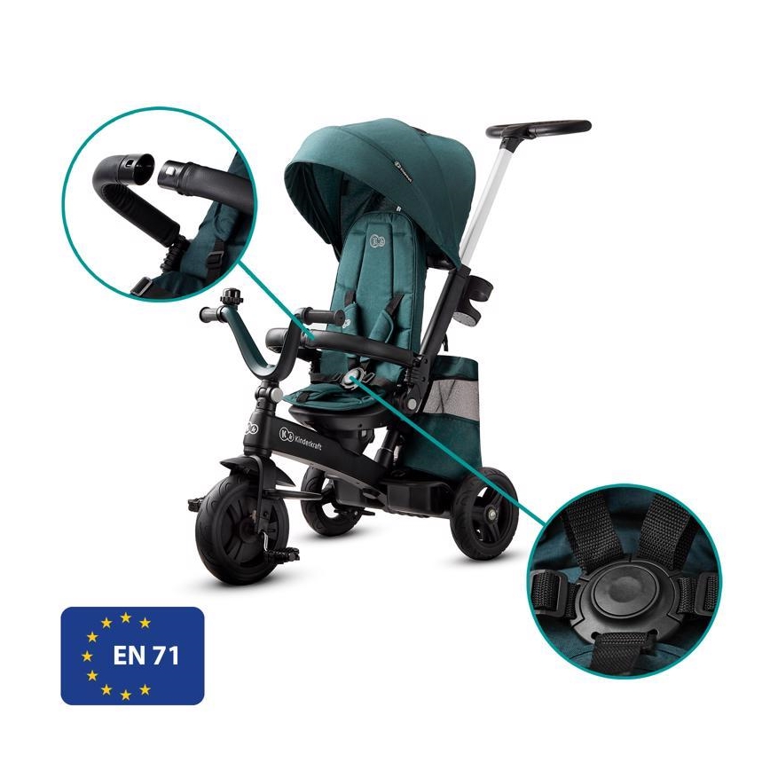 KIDERKRAFT - Triciclo per bambini 5v1 EASYTWIST verde/nero