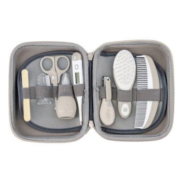 KikkaBoo - Baby-Pflegeset 8 Stk. grau/beige