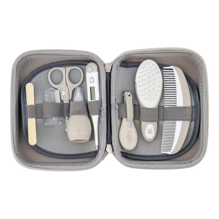 KikkaBoo - Baby-Pflegeset 8 Stk. grau/beige