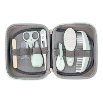 KikkaBoo - Baby-Pflegeset 8 Stk. grau/Minze