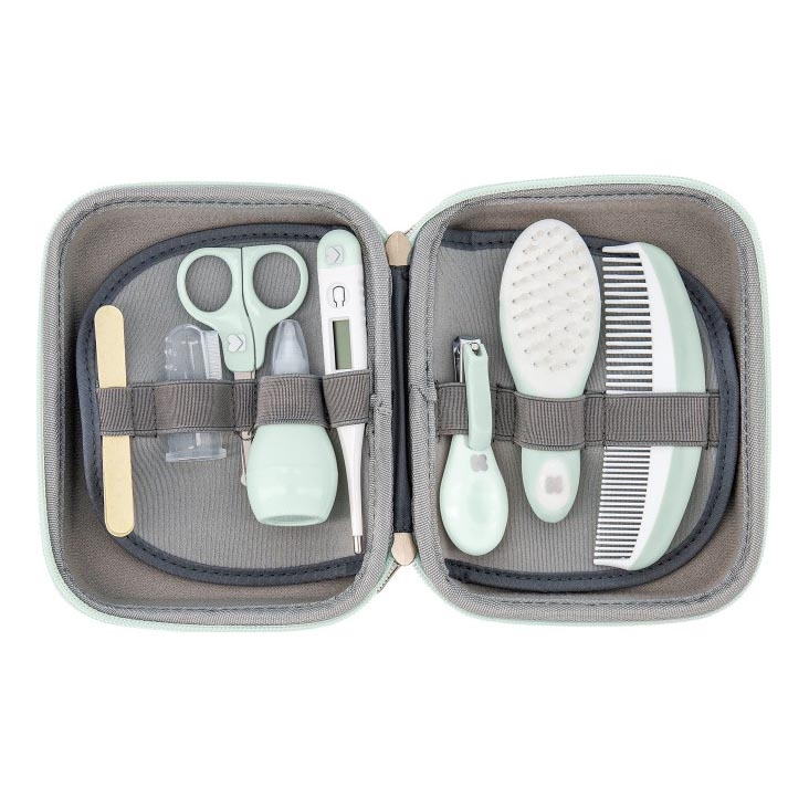 KikkaBoo - Baby-Pflegeset 8 Stk. grau/Minze
