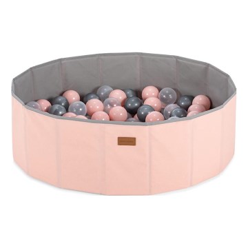 Kinder-Bällebad d 80 cm rosa/grau