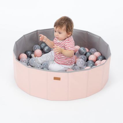 Kinder-Bällebad d 80 cm rosa/grau