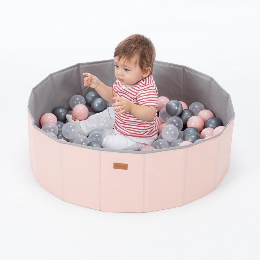 Kinder-Bällebad d 80 cm rosa/grau