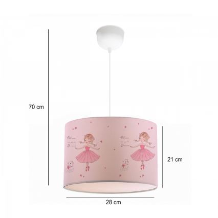 Kinder-Deckenleuchte CANDY 1xE27/40W/230V rosa