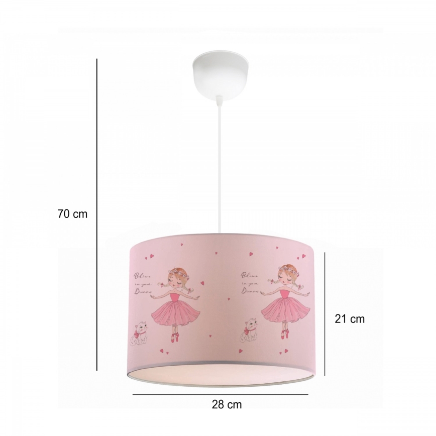 Kinder-Deckenleuchte CANDY 1xE27/40W/230V rosa