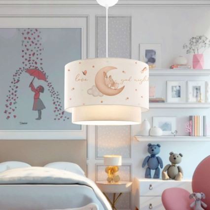 Kinder-Deckenleuchte CANDY 1xE27/40W/230V weiß/beige