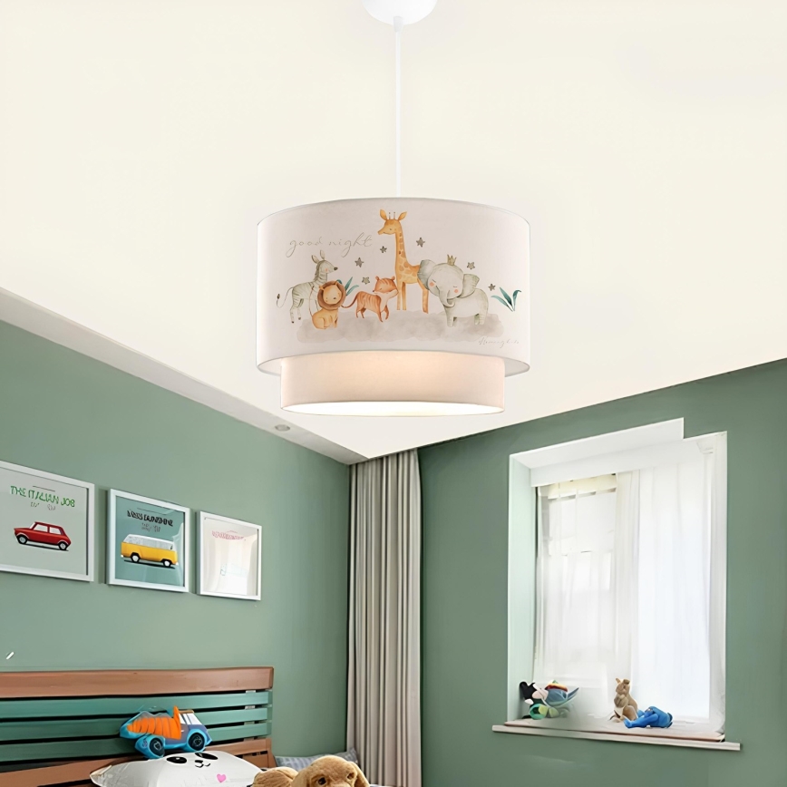Kinder-Deckenleuchte CANDY 1xE27/40W/230V weiß/braun