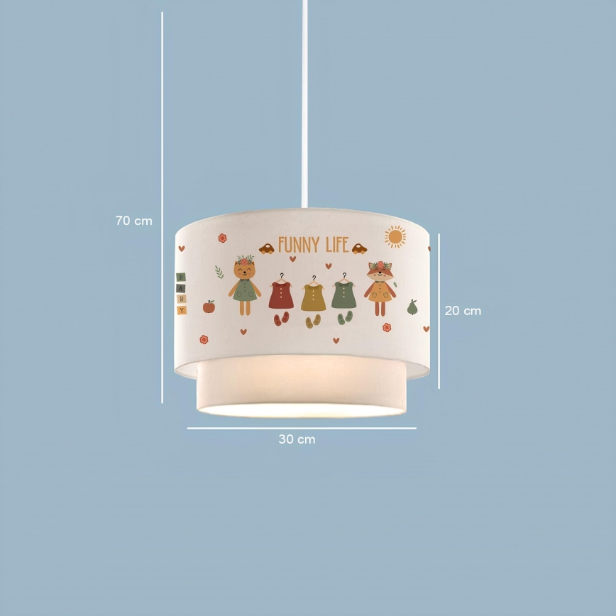 Kinder-Deckenleuchte CANDY 1xE27/40W/230V weiß/mehrfarbig