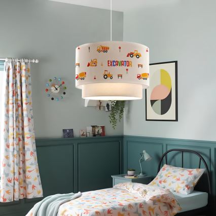 Kinder-Deckenleuchte CANDY 1xE27/40W/230V weiß/orange