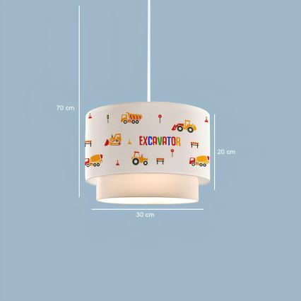 Kinder-Deckenleuchte CANDY 1xE27/40W/230V weiß/orange