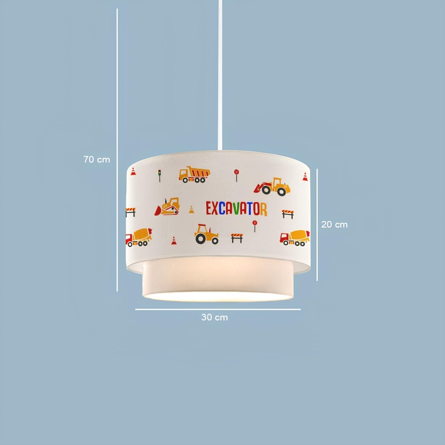 Kinder-Deckenleuchte CANDY 1xE27/40W/230V weiß/orange