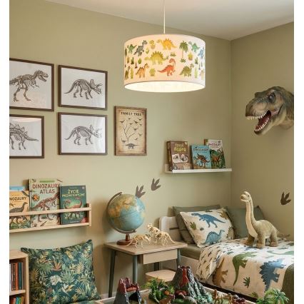 Kinder-Deckenleuchte KIDS ROOM 1xE27/60W/230V Ø 40 cm Dinosaurier