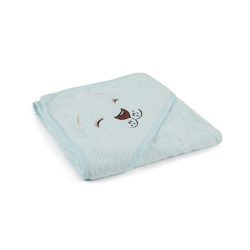 Kinder-Frottee-Set ASLAN - Bademantel, Handtuch, Waschlappen Minze