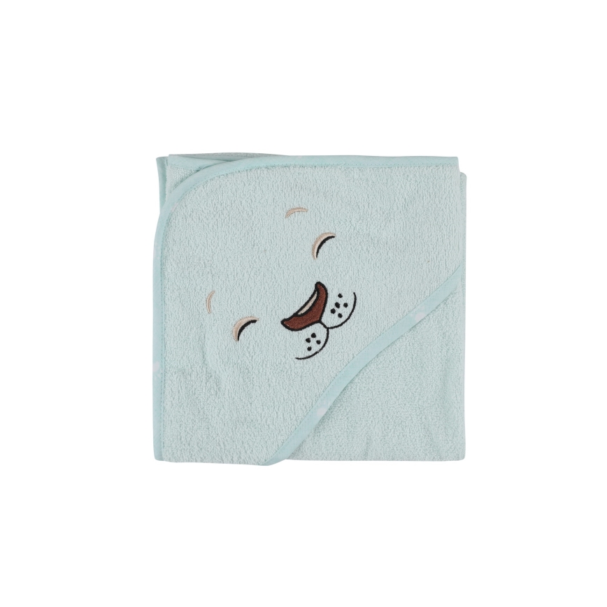 Kinder-Frottee-Set ASLAN - Bademantel, Handtuch, Waschlappen Minze