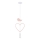 Kinder-Pendelleuchte an Kabel HEART 1xE27/20W/230V rosa/weiß