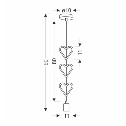 Kinder-Pendelleuchte an Kabel HETS 1xE27/20W/230V blau/weiß