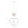 Kinder-Pendelleuchte HEART 1xE27/20W/230V rosa/weiß