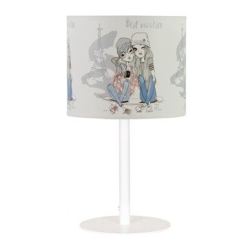 Kinder-Tischlampe GIRLS VIBES 1xE27/60W/230V Ø 18 cm Paris