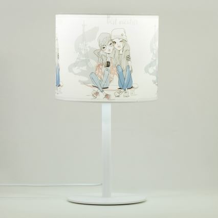 Kinder-Tischlampe GIRLS VIBES 1xE27/60W/230V Ø 18 cm Paris