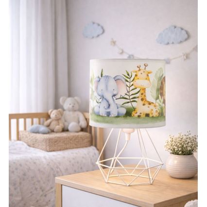 Kinder-Tischlampe KIDS ROOM 1xE27/60W/230V Ø 18 cm Dschungel