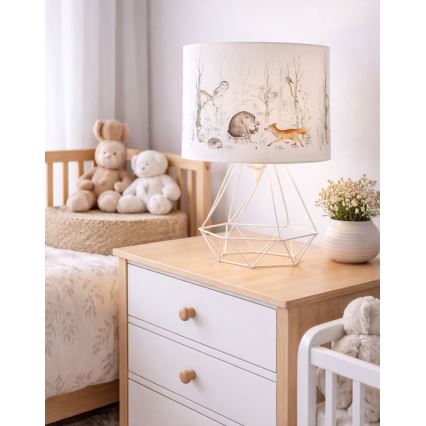 Kinder-Tischlampe KIDS ROOM 1xE27/60W/230V Ø 18 cm mit Tiermotiven
