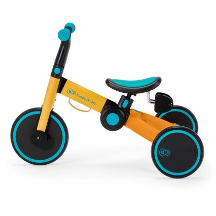 KINDERKRAFT - Bicicletta senza pedali 3 in 1 4TRIKE giallo/turchese