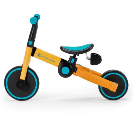 KINDERKRAFT - Bicicletta senza pedali 3 in 1 4TRIKE giallo/turchese