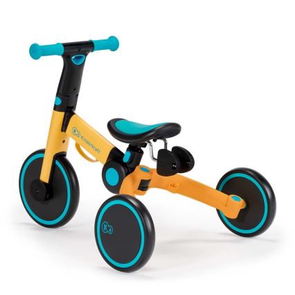 KINDERKRAFT - Bicicletta senza pedali 3 in 1 4TRIKE giallo/turchese