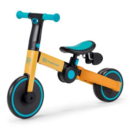KINDERKRAFT - Kinderlaufrad 3in1 4TRIKE Gelb/Türkis