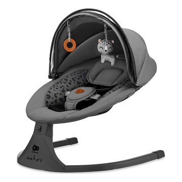 KINDERKRAFT - Altalena per bambini con melodia 2in1 LUMI grigio scuro