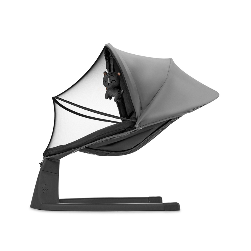 KINDERKRAFT - Altalena per bambini con melodia 2in1 LUMI grigio scuro