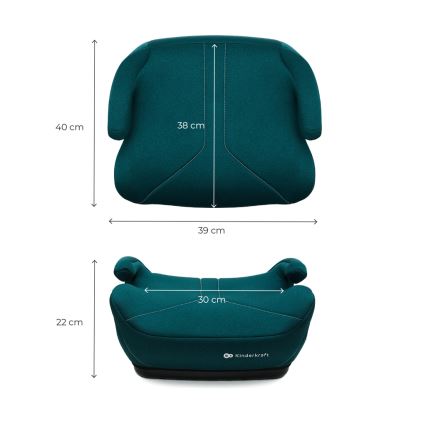 KINDERKRAFT - Alzatina auto I-BOOST 2 125–150 cm turchese