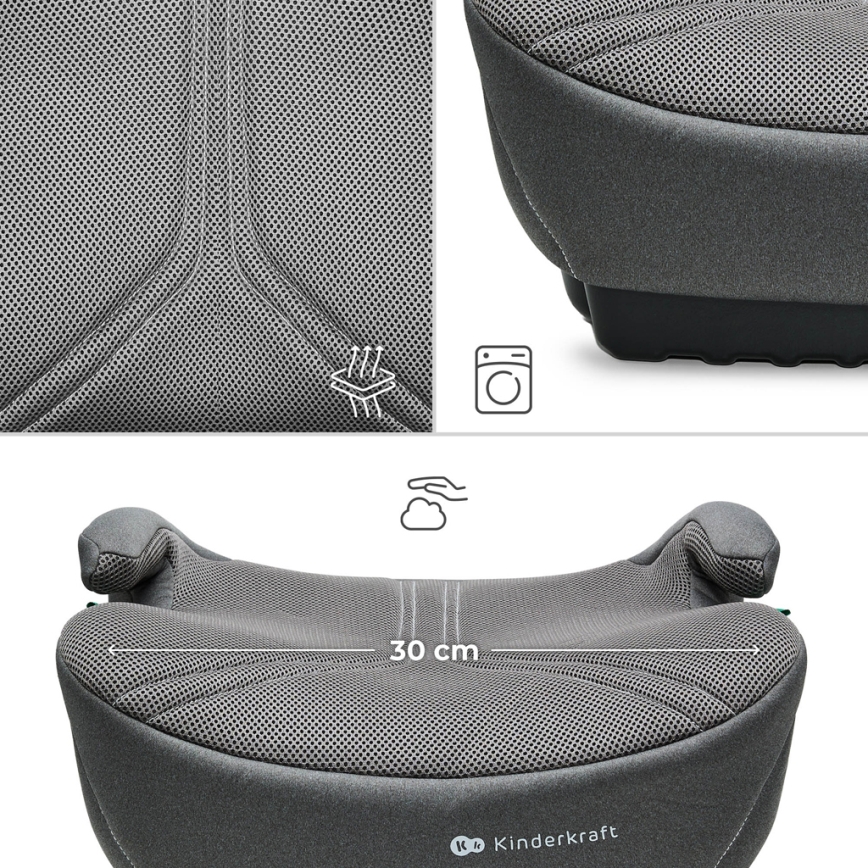 KINDERKRAFT - Auto-Sitzerhöhung I-BOOST 2 PRO i-Size 125–150 cm grau