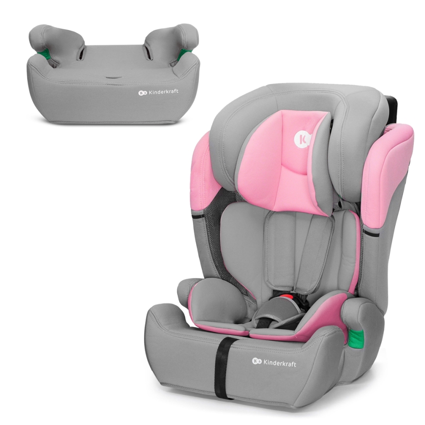KINDERKRAFT - Autositz COMFORT UP i-Größe (76-150 cm) grau/rosa