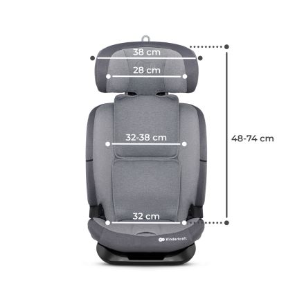 KINDERKRAFT - Autositz ONETO 3 i-Size (76-150 cm) + Isofix Cool grau
