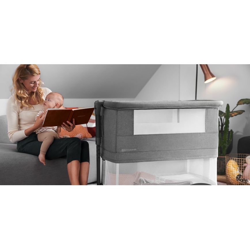 KINDERKRAFT - Babybett NESTE GROW dunkelgrau