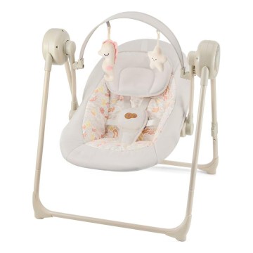 KINDERKRAFT - Babyschaukel mit Melodie SWINGEE beige 4xAAA/230V
