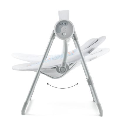 KINDERKRAFT - Babyschaukel SWINGEE mit Melodie, grau, 4xAAA/230V