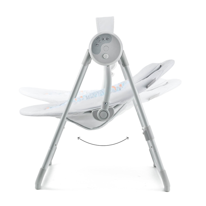 KINDERKRAFT - Babyschaukel SWINGEE mit Melodie, grau, 4xAAA/230V