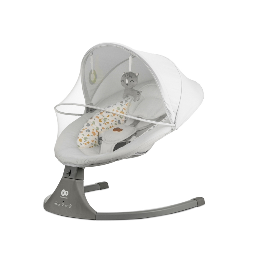 KINDERKRAFT - Babywippe mit Musik 2-in-1 LUMI hellgrau