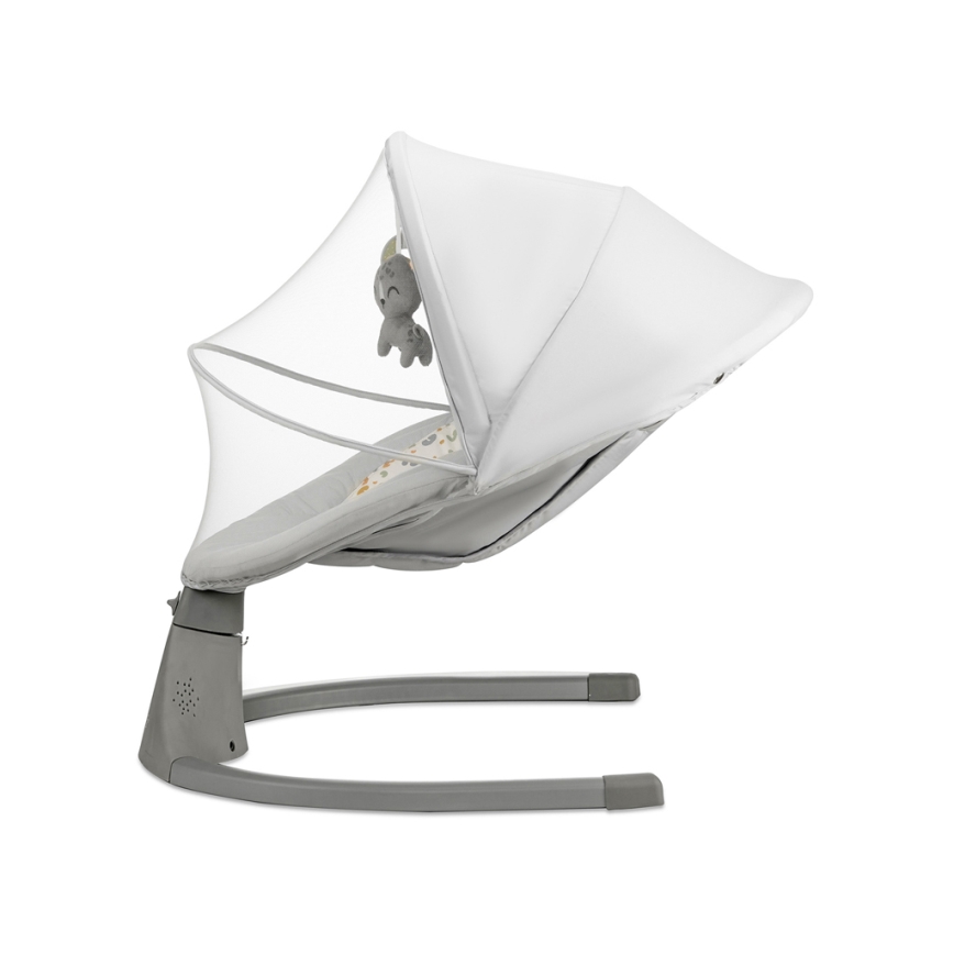 KINDERKRAFT - Babywippe mit Musik 2-in-1 LUMI hellgrau