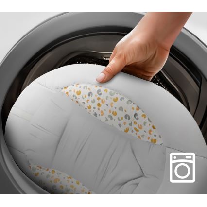 KINDERKRAFT - Babywippe mit Musik 2-in-1 LUMI hellgrau
