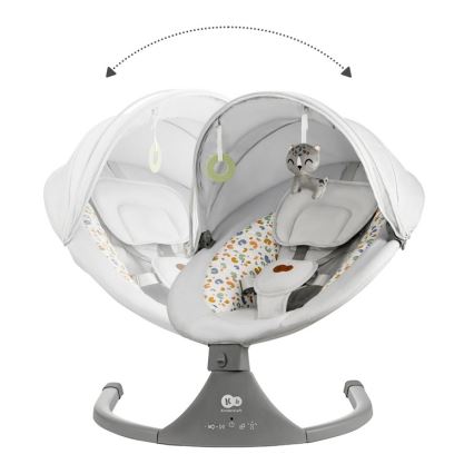KINDERKRAFT - Babywippe mit Musik 2-in-1 LUMI hellgrau