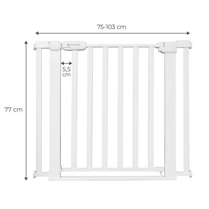 KINDERKRAFT - Barriera di sicurezza LOCK&GO 75-103 cm bianco