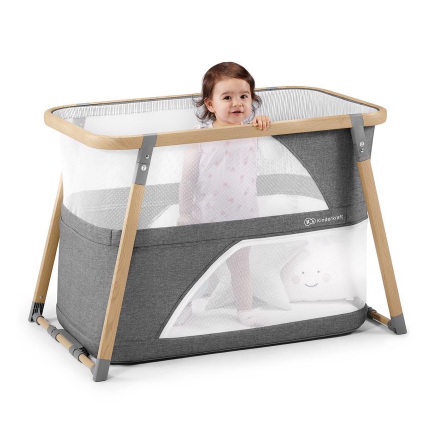 KINDERKRAFT - Berceau de voyage 4en1 SOFI gris
